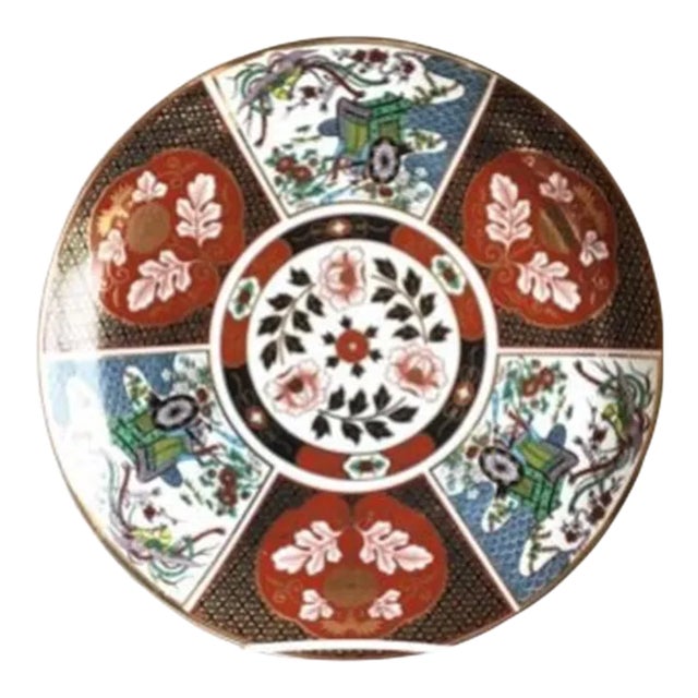 Vintage Large Unmarked Traditional Japanese Imari Decorative Plate For Sale
