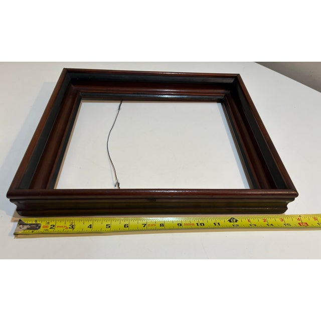 Antique Victorian Wood Walnut Picture Frame 13x15 c.1880 For Sale - Image 10 of 12