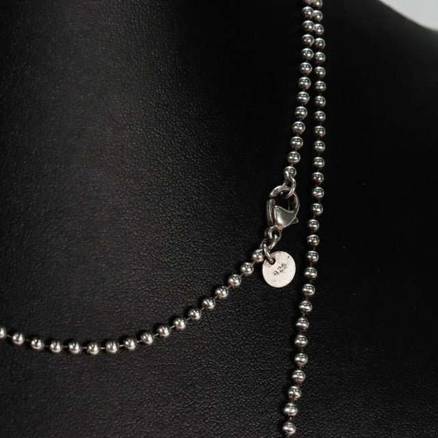 Vintage Return to Tiffany Sterling Silver Heart Tag Pendant & Dog Tag Chain Necklace For Sale - Image 12 of 12