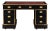 Antique Campaign Ebonized Pedestal Desk, 19th Century For Sale