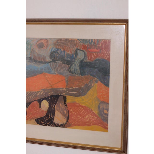Unknown, Abstract, 1960s, Oil on Panel, Framed For Sale - Image 10 of 14