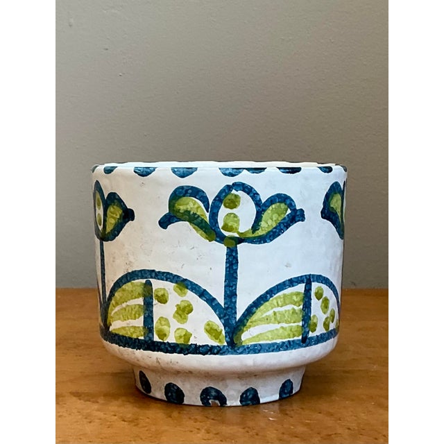 Vintage Italian Hand Painted Cache Pot For Sale In West Palm - Image 6 of 12