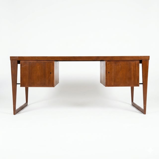 Attributed to Kai Kristiansen Teak Desk Mid Century Modern Danish C. 1960s For Sale In New York - Image 6 of 16