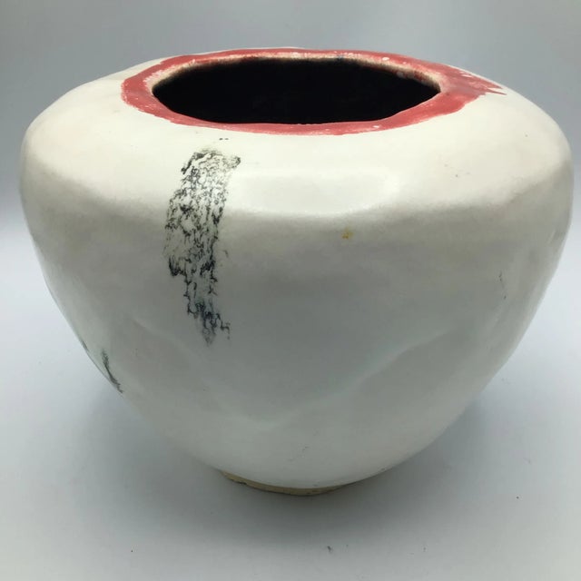 1970s Signed Raku Style Vase/Pot For Sale - Image 5 of 13