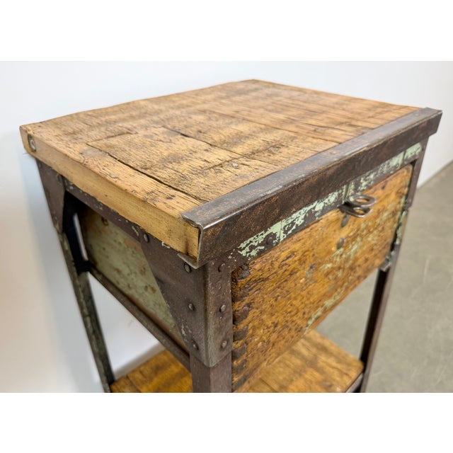 Brown Vintage Industrial Iron Chest of Drawers, 1950s For Sale - Image 8 of 18