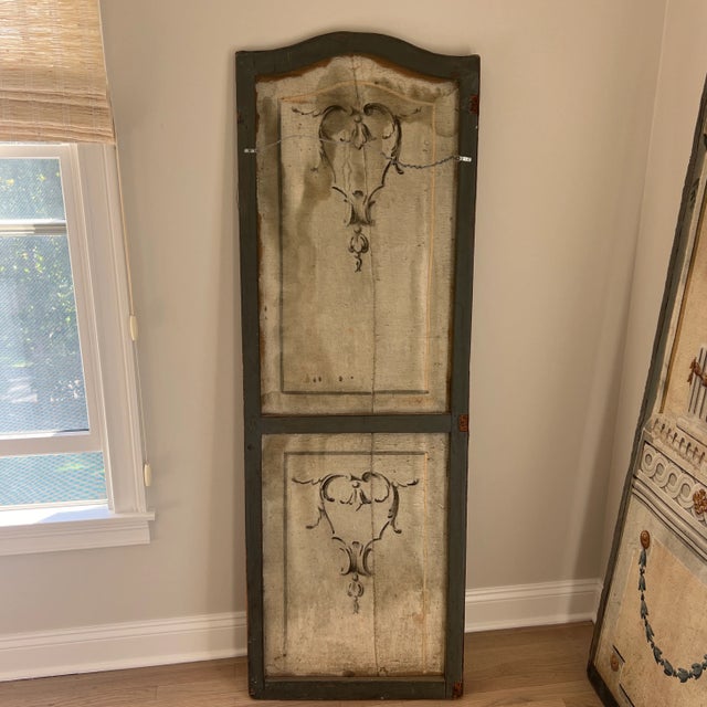 Slate Gray Antique 19th Century French Louis Xvi Style Architectural Screen Panels - Pair For Sale - Image 8 of 10