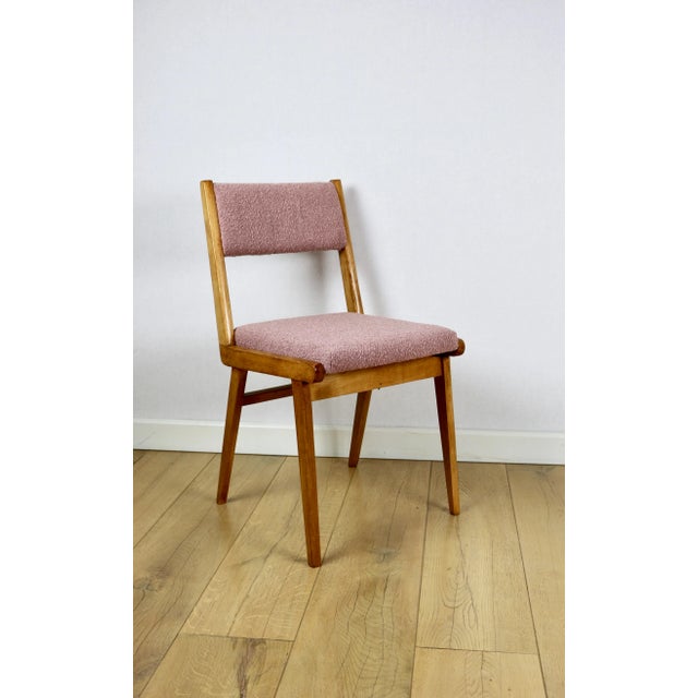 Vintage Pink Bouclé Chairs, 1975, Set of 6 For Sale - Image 13 of 18