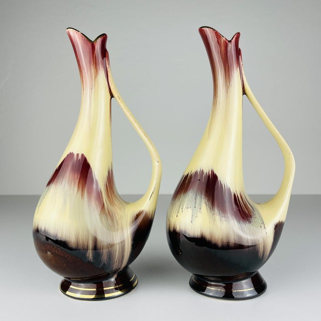 Mid-Century Ceramic Vases from Bay Keramik, West Germany, 1960s, Set of 2 For Sale - Image 9 of 15