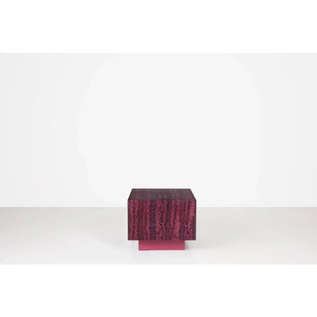 Wood Osis Red Laquered Wooden Cube Table by LLOT LLOV For Sale - Image 7 of 7