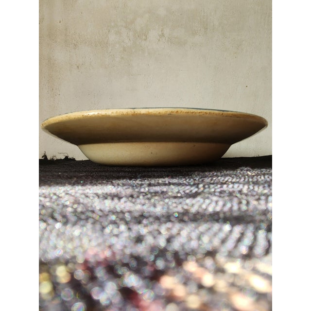 Antique French Hollow Plate from Terre de Fer de Grigny For Sale - Image 10 of 15