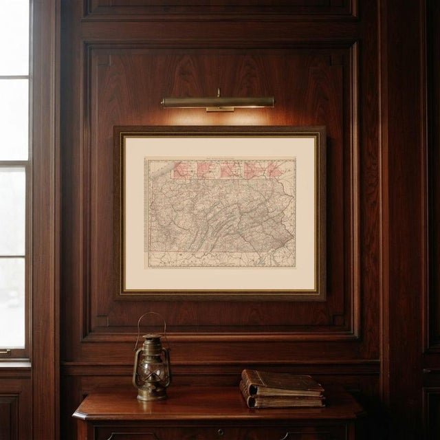Antique Map of Pennsylvania The Keystone State by Ran McNally, 1899 For Sale - Image 9 of 11