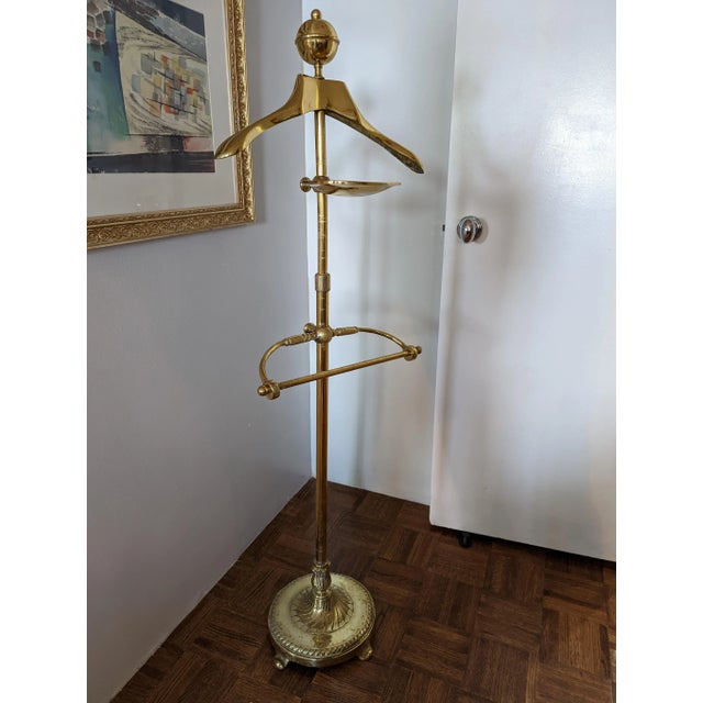 Metal Handsome Brass Empire Valet For Sale - Image 7 of 7