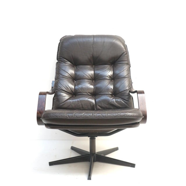 1970s Vintage Leather Armchair, 1970s For Sale - Image 5 of 7
