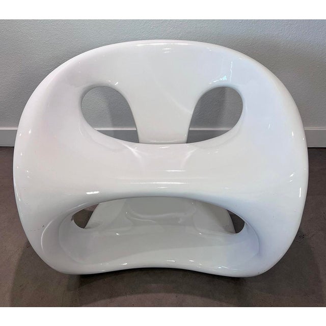 Very rare Original Italian-designed HARA chairs by Giorgio Gurioli for Kundalini. Made from lacquered fiberglass, these...