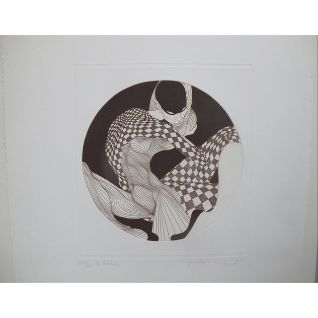Contemporary Guillaume Azoulay Le Baiser the Kiss Signed Limited Edition Harlequin Print For Sale - Image 3 of 12