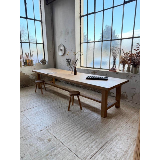 Oak Farmhouse Table, 1950s For Sale - Image 16 of 18