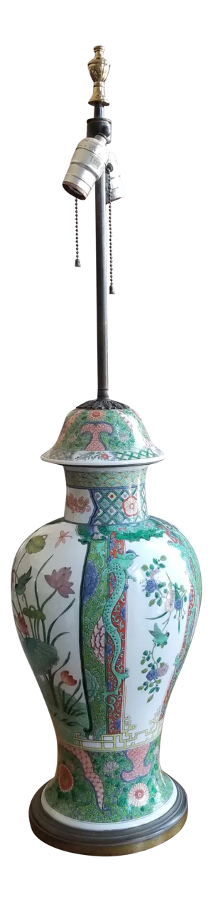 Antique Chinese Export Style Samson Lamp