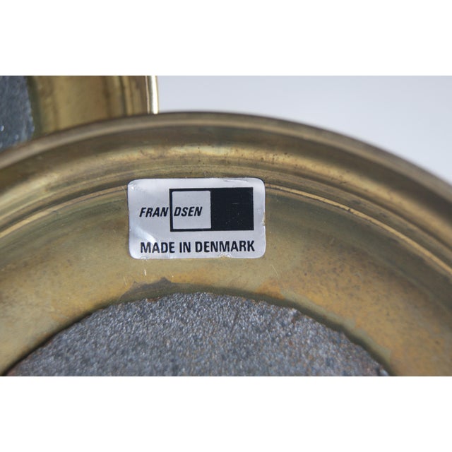 Metal Pair of Large "Stacked Ball" Brass Table Lamps From Frandsen Denmark. Mid-Century Hollywood Regency 1960s. For Sale - Image 7 of 12