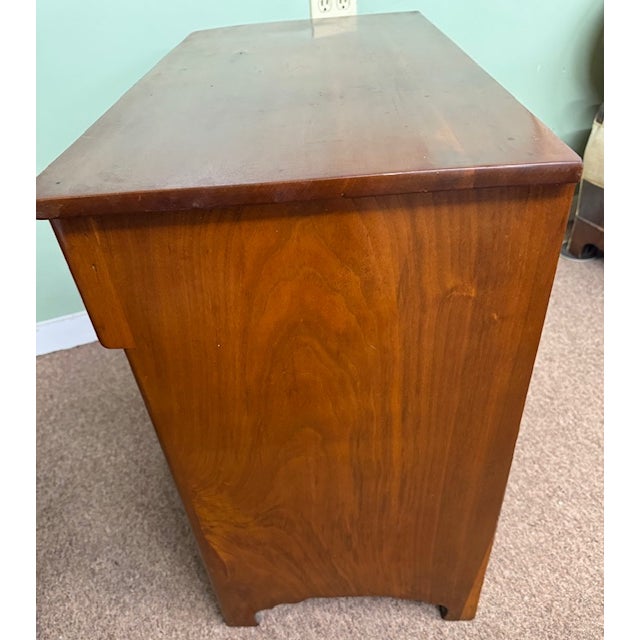Antique Victorian Walnut 3 Drawer Bachelors Chest With Carved Pulls For Sale In Boston - Image 6 of 8