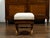 French 19th Century Walnut Curule Stool with Corinthian Capitals and Upholstery For Sale - Image 4 of 9