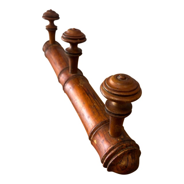 Vintage French Wall Mounted Coat Rack For Sale