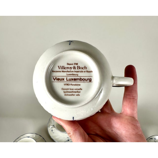 Vintage Luxembourg Vitro-Porcelain Tea Service from Villeroy & Boch, 1970s, Set of 39 For Sale - Image 9 of 11