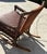 1930s Bar Harbor Wicker Rocking Chair W/ Leather Seat Cushion and Backing For Sale - Image 4 of 7