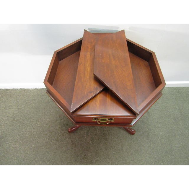 Brown Henkel Harris Thomas Jefferson Solid Cherry Lamp Table For Sale - Image 8 of 11