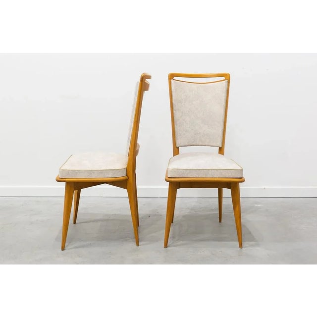 Mid-Century French Dining Chairs, 1950s, Set of 6 For Sale - Image 4 of 10
