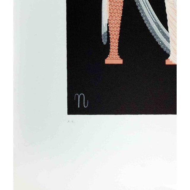 Contemporary Erté, Nude Letter N, 1976, Lithograph For Sale - Image 3 of 4