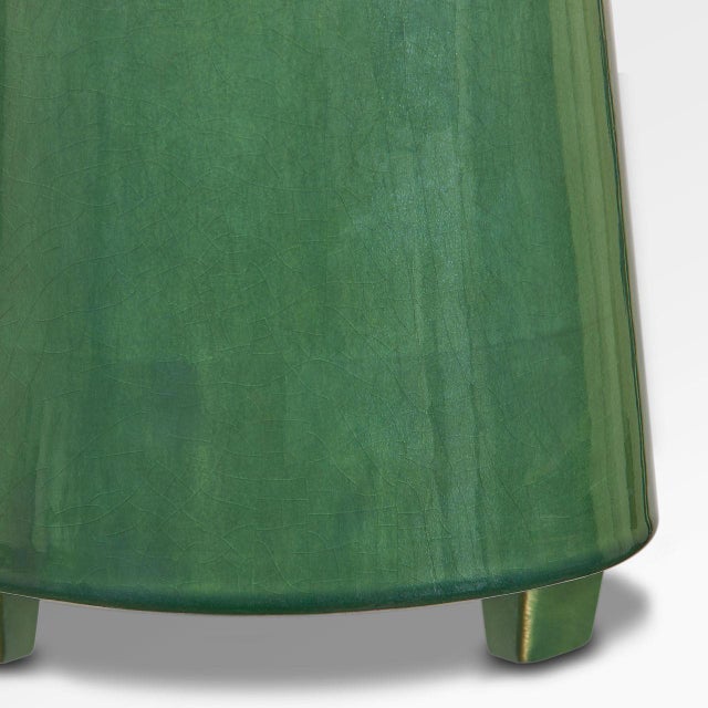 Visual Comfort Hable by Visual Comfort Studio Nell Table Lamp in Green Ceramic For Sale - Image 4 of 5