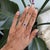 Modern 1.3Ct Gia Certified Purple Sapphire Ring With Natural Diamonds: Solid 14k Gold For Sale - Image 3 of 10