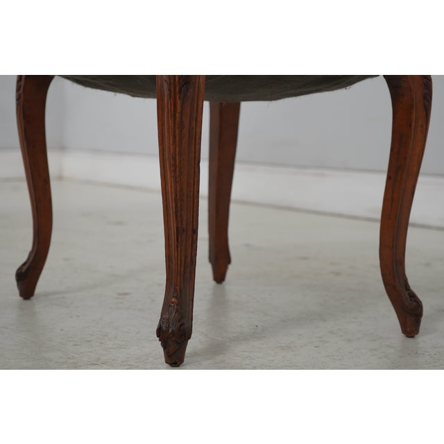 Louis XV French Style Carved Footstool W. Upholstered Seat For Sale In Philadelphia - Image 6 of 12