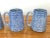 1970s Blue Spongeware Pottery Coffee Mugs - Set of 4 For Sale - Image 6 of 8