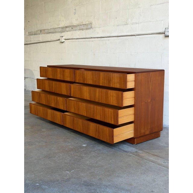 Brown Danish Teak Dresser by Komfort Mid-Century Modern Lowboy 1960s, Attributed For Sale - Image 8 of 11