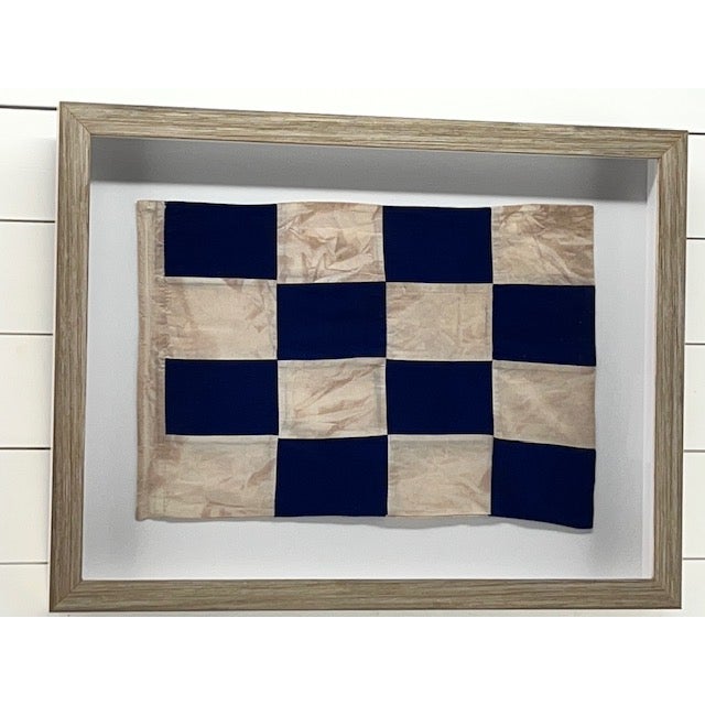 Coastal Wall Decor Letter "N" Framed Wall Art A real authentic nautical signal flag. Made by our company with our own...