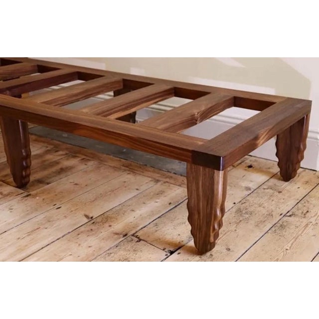 Shark Daybed in Walnut and Cream Bouclé by Fosfeen For Sale - Image 4 of 5