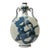 Chinese Blue White Porcelain Lady People Graphic Round Shape Flat Vase For Sale