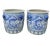 Chinoiserie Contemporary Large Chinoiserie Coastal Blue & White Planters - a Pair For Sale - Image 3 of 5