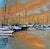 Fire in the Sky by Leigh Ann Van Fossan | Oil on cradled panel Boats and masts at sunset. For Sale