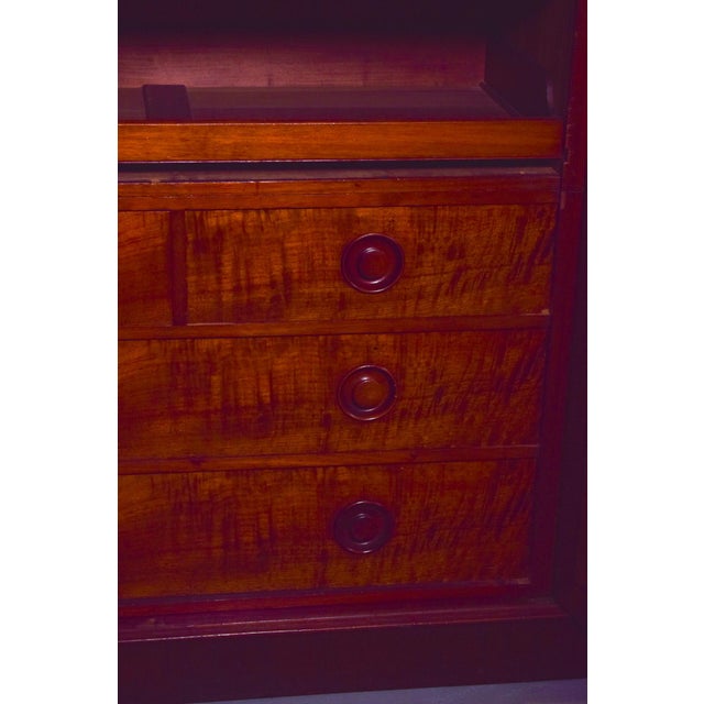 Antique English Three-Door Wardrobe with Mirror, 1910 For Sale - Image 6 of 13