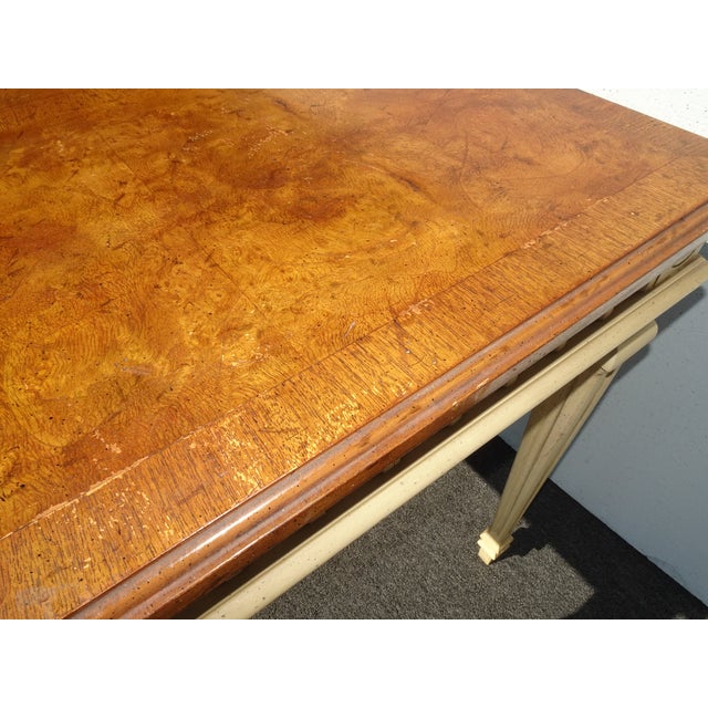 Vintage French Country Writing Executive Desk ~ Library Table by Shultz & Behrle For Sale - Image 12 of 13