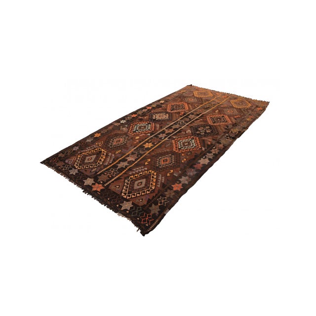 Vintage handwoven wool kilim rug from Kars region of Turkey. Approximatelly 50-60 years old. In very good condition. Rare...