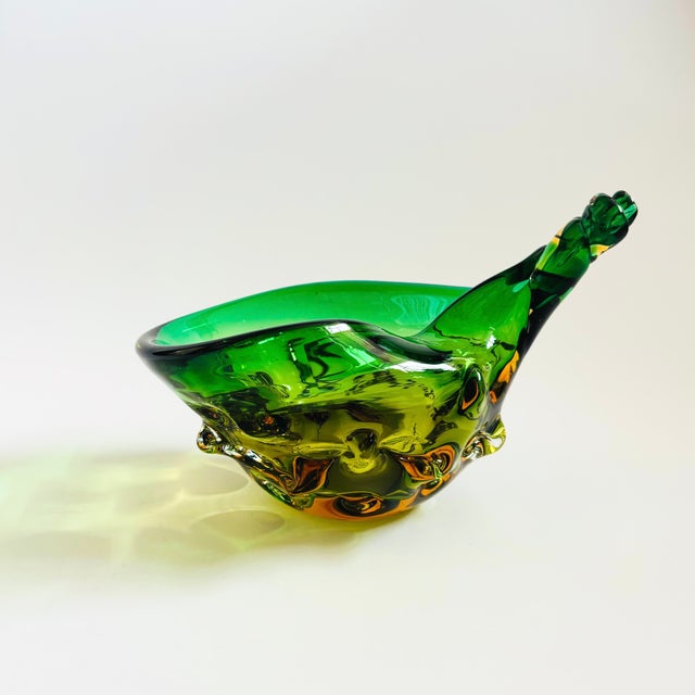 Vintage Murano Art Glass Conch Shell Bowl For Sale - Image 4 of 12
