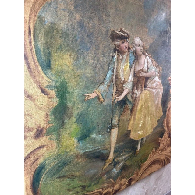 Théodore Levigne, Gallant Scene, 1890s, Oil on Canvas For Sale - Image 10 of 12