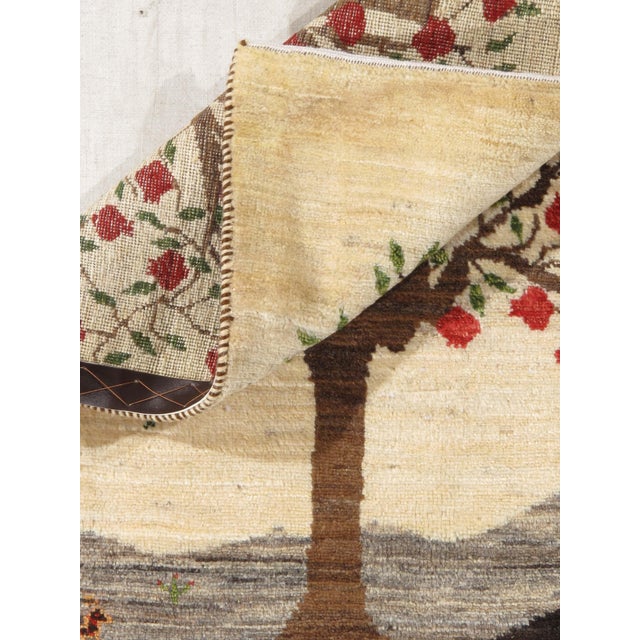 Vintage Hand-Knotted Persian Gabbeh Rug 2'6" X 3'9" For Sale - Image 4 of 4