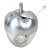 Mid-Century Vintage Glass & Silverplate Apple Condiment Jam Jar With Spoon For Sale
