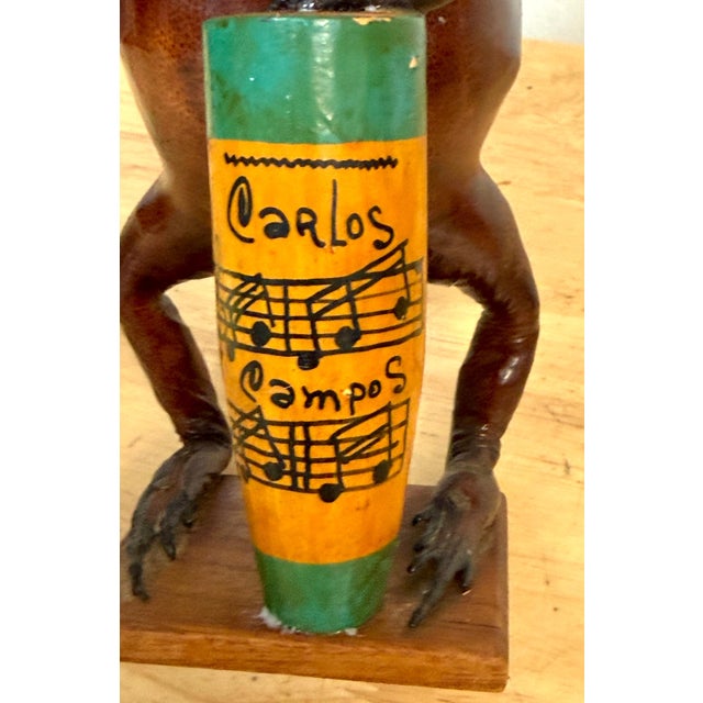 Mid-20th C. Mexican Hand-Carved Seven-Piece Frog Orchestra, with Carlos Campos For Sale - Image 17 of 18