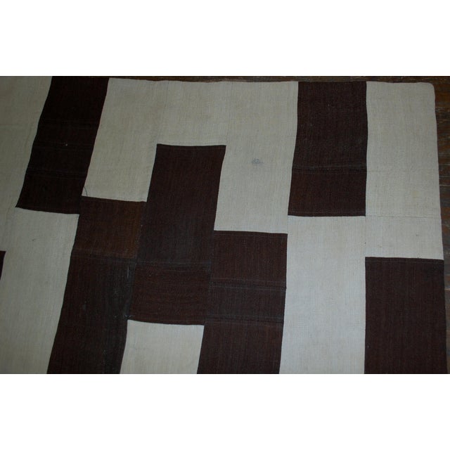 1970s, Handmade Vintage Turkish Patchwork Kilim 6.11' X 5.3' For Sale - Image 4 of 6