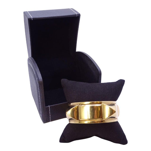 Clou Médor Open Bracelet, Gold Plated, Hermès, 1990s – France Type: Open Bracelet Brand: Hermès Paris Collection: Clou...